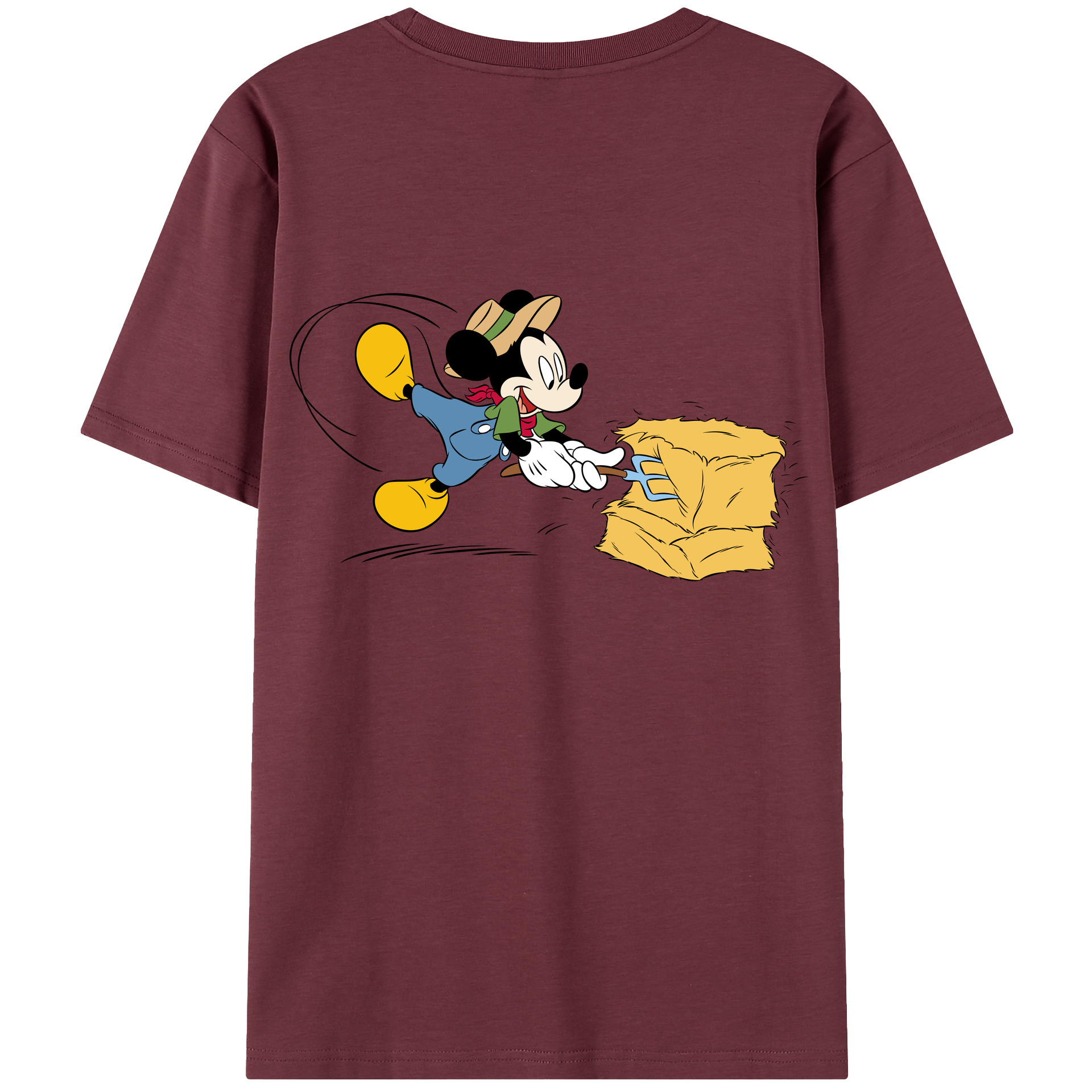 （画像用） ミッキーマウス Mickey Mouse 綿100％半袖Tシャツ（背面プリント）